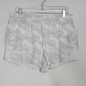 NWT Rbx Small Camo White Stretch Woven Short W/ Liner Women's Size Large